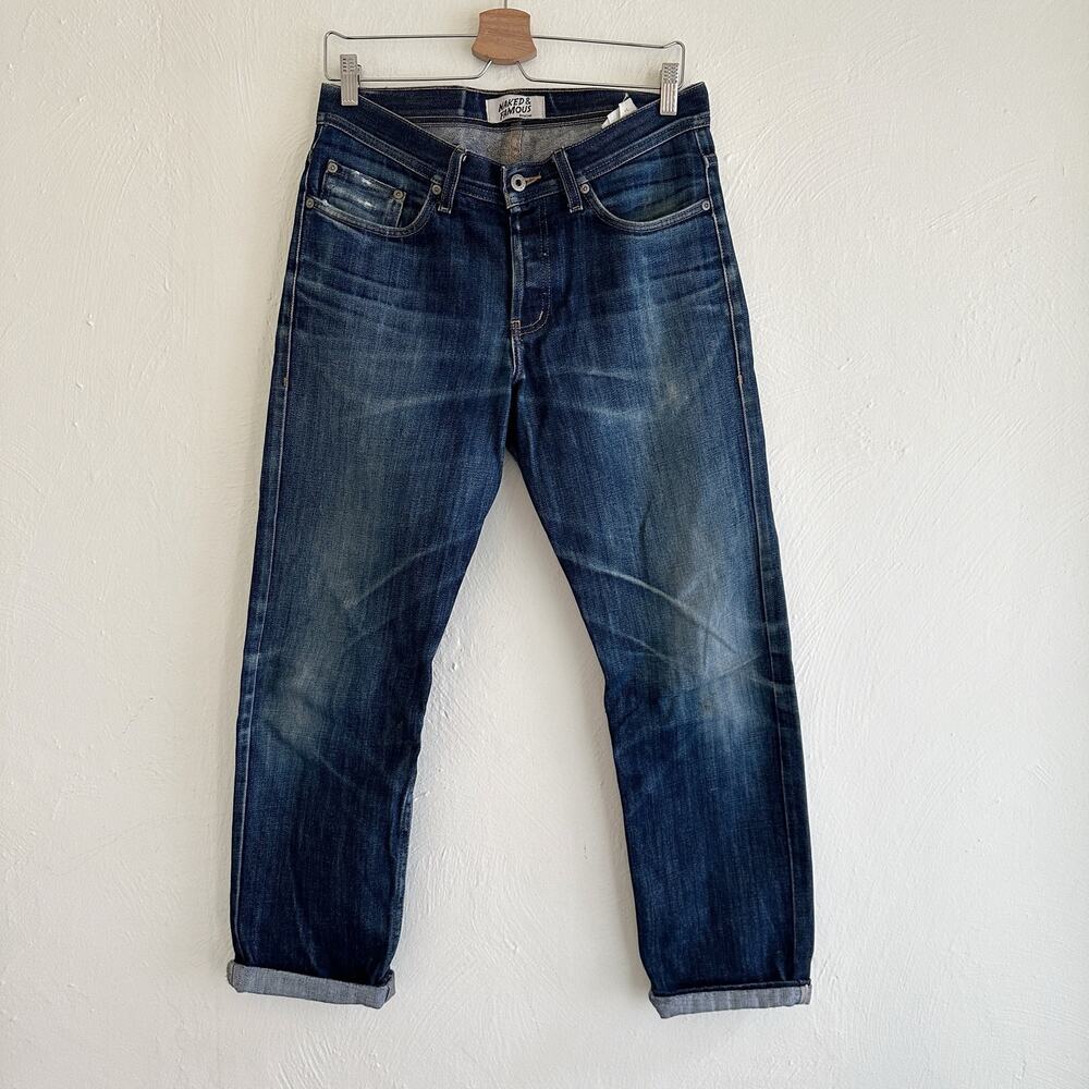 - Naked & Famous Weird Guy Dry Indigo Slub Jeans Sz 31